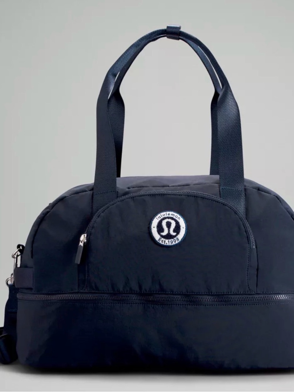lululemon City Adventurer Duffle Bag 29L Club Patch Navy and White for Travel